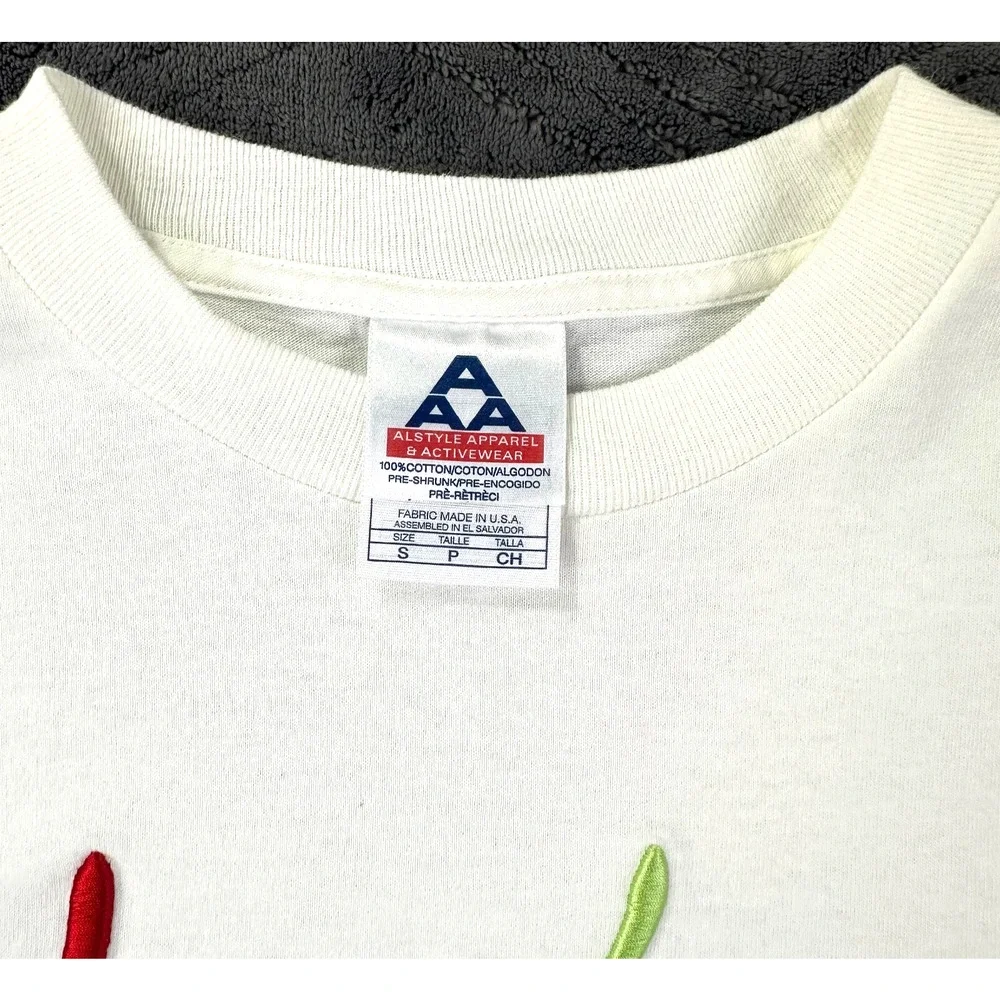 AAA Alstyle Adult Vtg T-Shirt Las Vegas Y2k Lifted Font Puff Tee‎ Shirt Nevada S